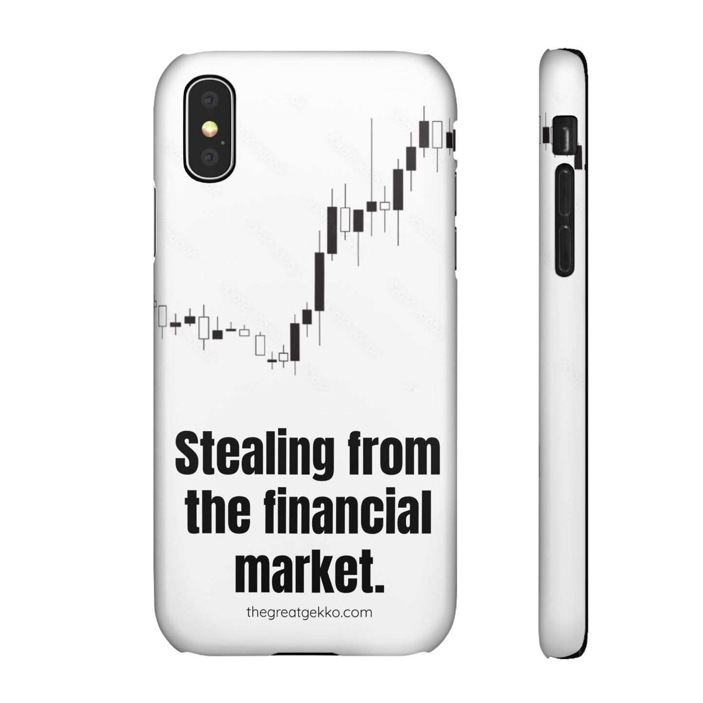 "Stealing from the Financial Market" – High-Risk Trader Phone Case