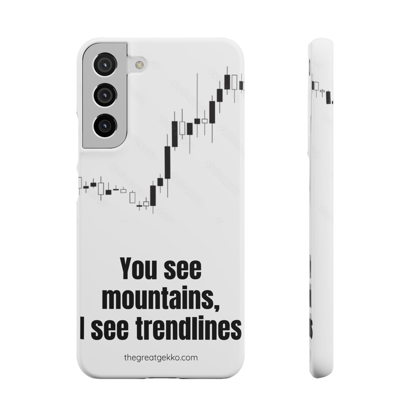 "You See Mountains, I See Trendlines" – Chart Addict’s Phone Case