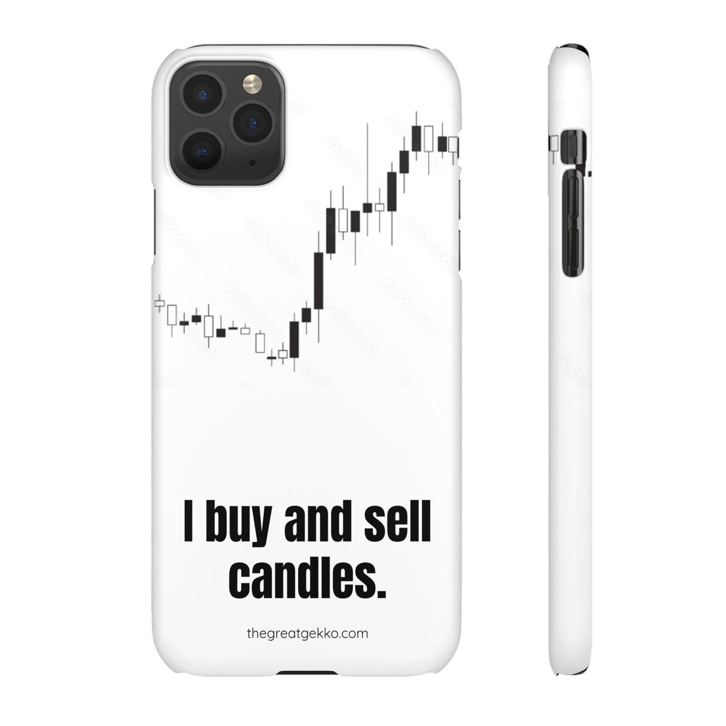 "I Buy and Sell Candles" – Crypto & Stock Market Phone Case