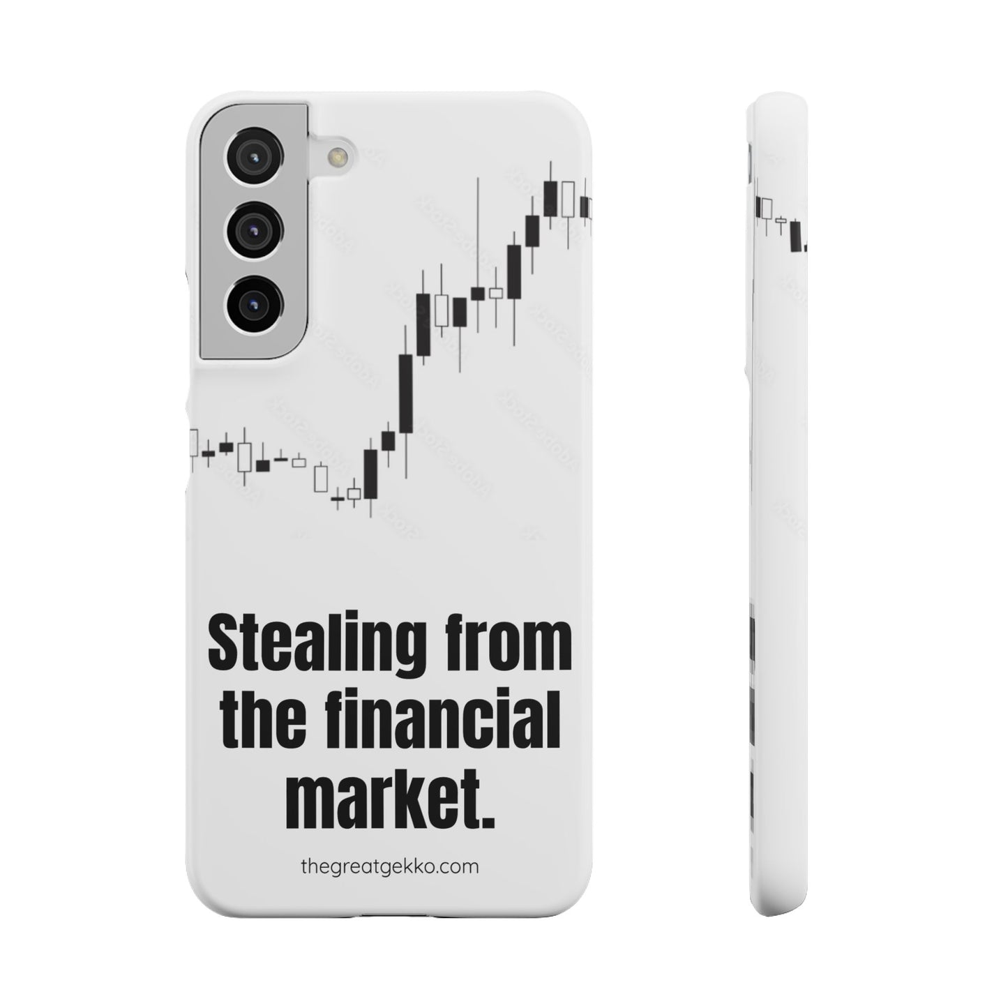 "Stealing from the Financial Market" – High-Risk Trader Phone Case