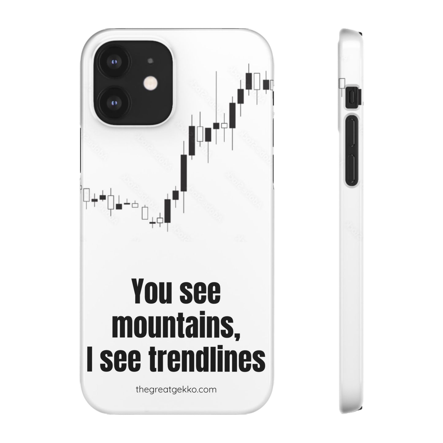"You See Mountains, I See Trendlines" – Chart Addict’s Phone Case