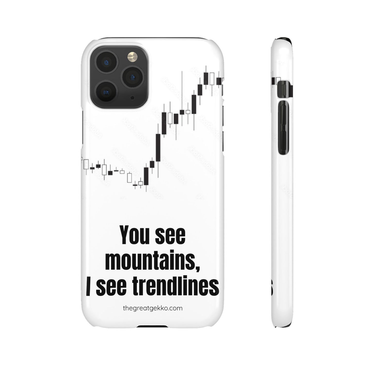 "You See Mountains, I See Trendlines" – Chart Addict’s Phone Case