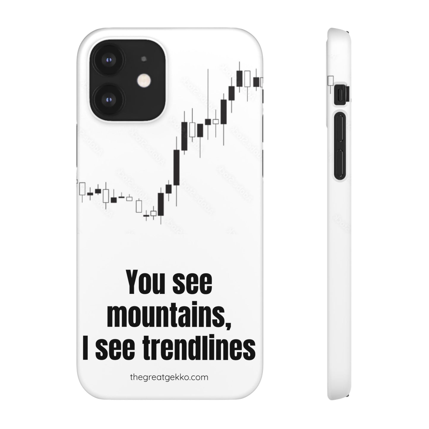"You See Mountains, I See Trendlines" – Chart Addict’s Phone Case
