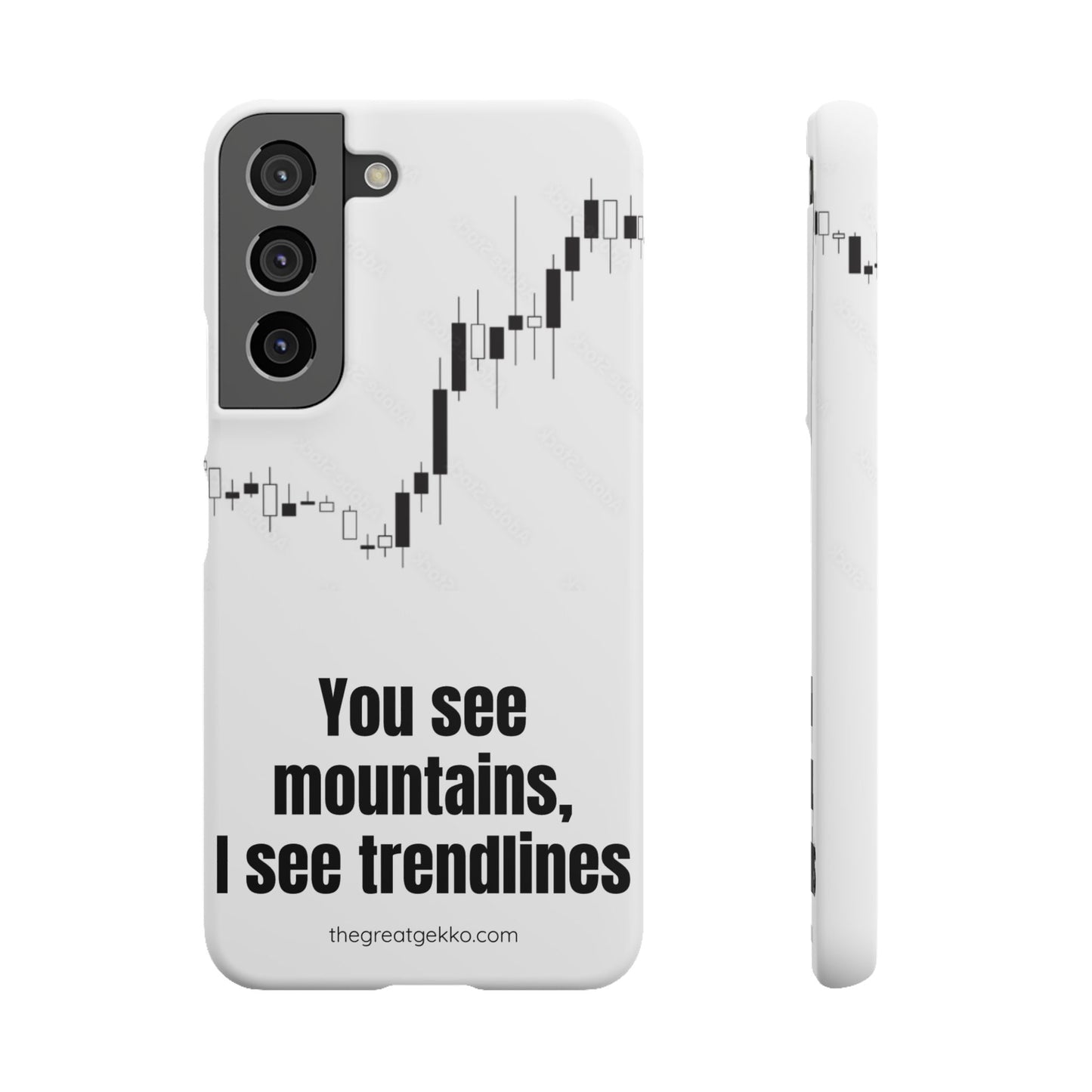 "You See Mountains, I See Trendlines" – Chart Addict’s Phone Case