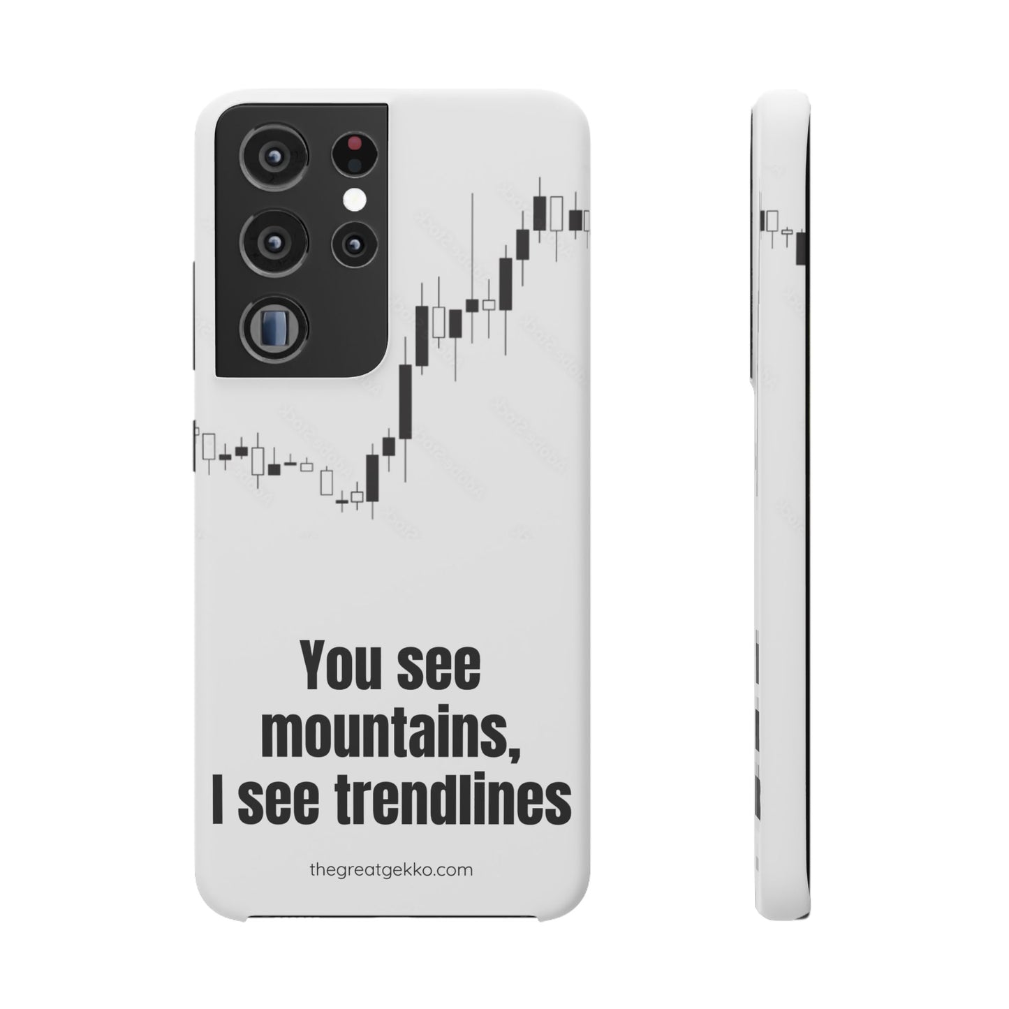 "You See Mountains, I See Trendlines" – Chart Addict’s Phone Case