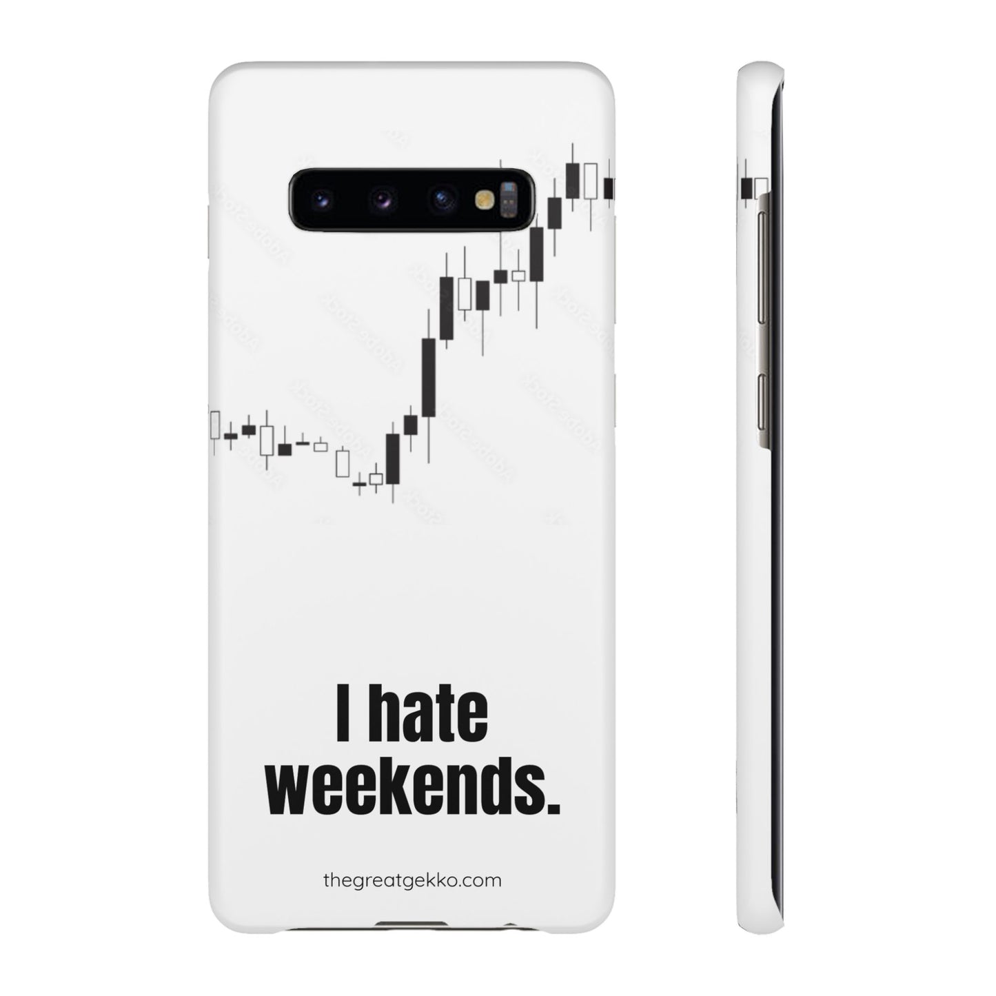 "I Hate Weekends" – Stock Market Addict's Phone Case
