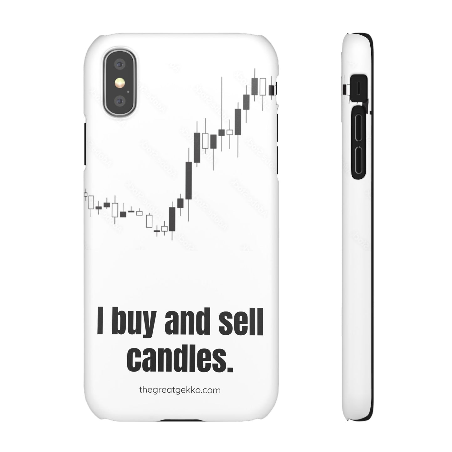 "I Buy and Sell Candles" – Crypto & Stock Market Phone Case