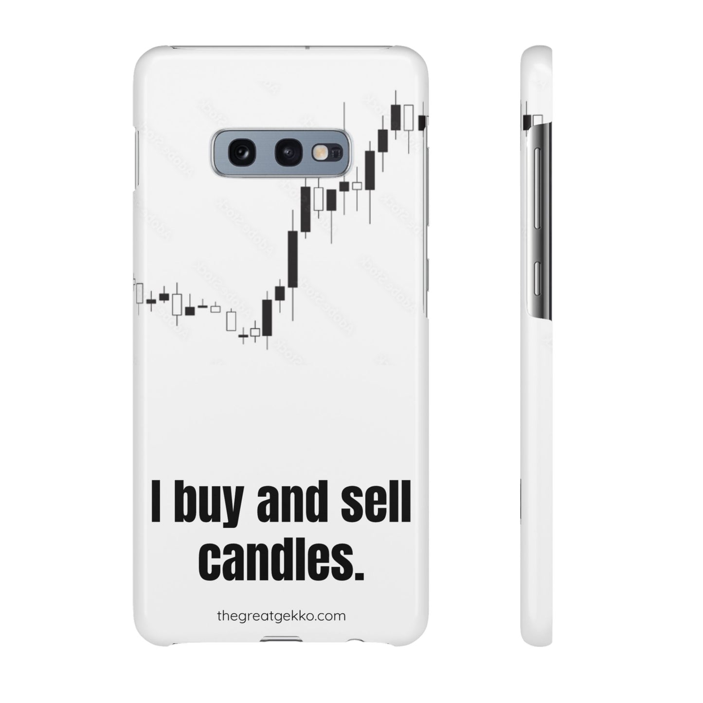 "I Buy and Sell Candles" – Crypto & Stock Market Phone Case