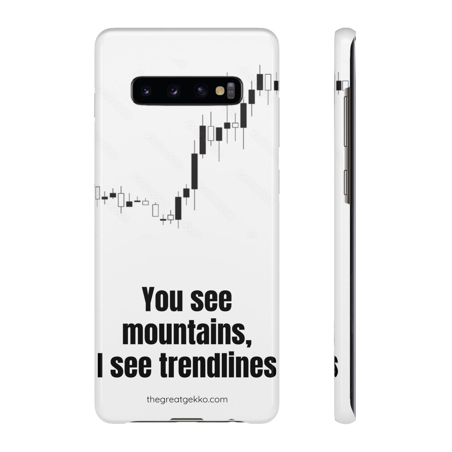 "You See Mountains, I See Trendlines" – Chart Addict’s Phone Case