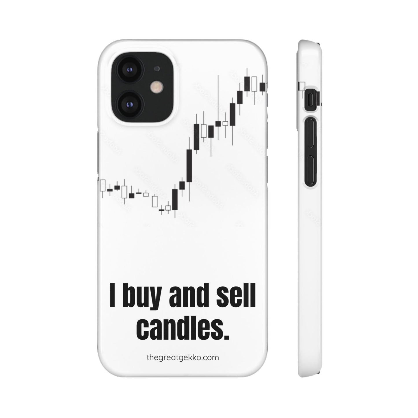 "I Buy and Sell Candles" – Crypto & Stock Market Phone Case