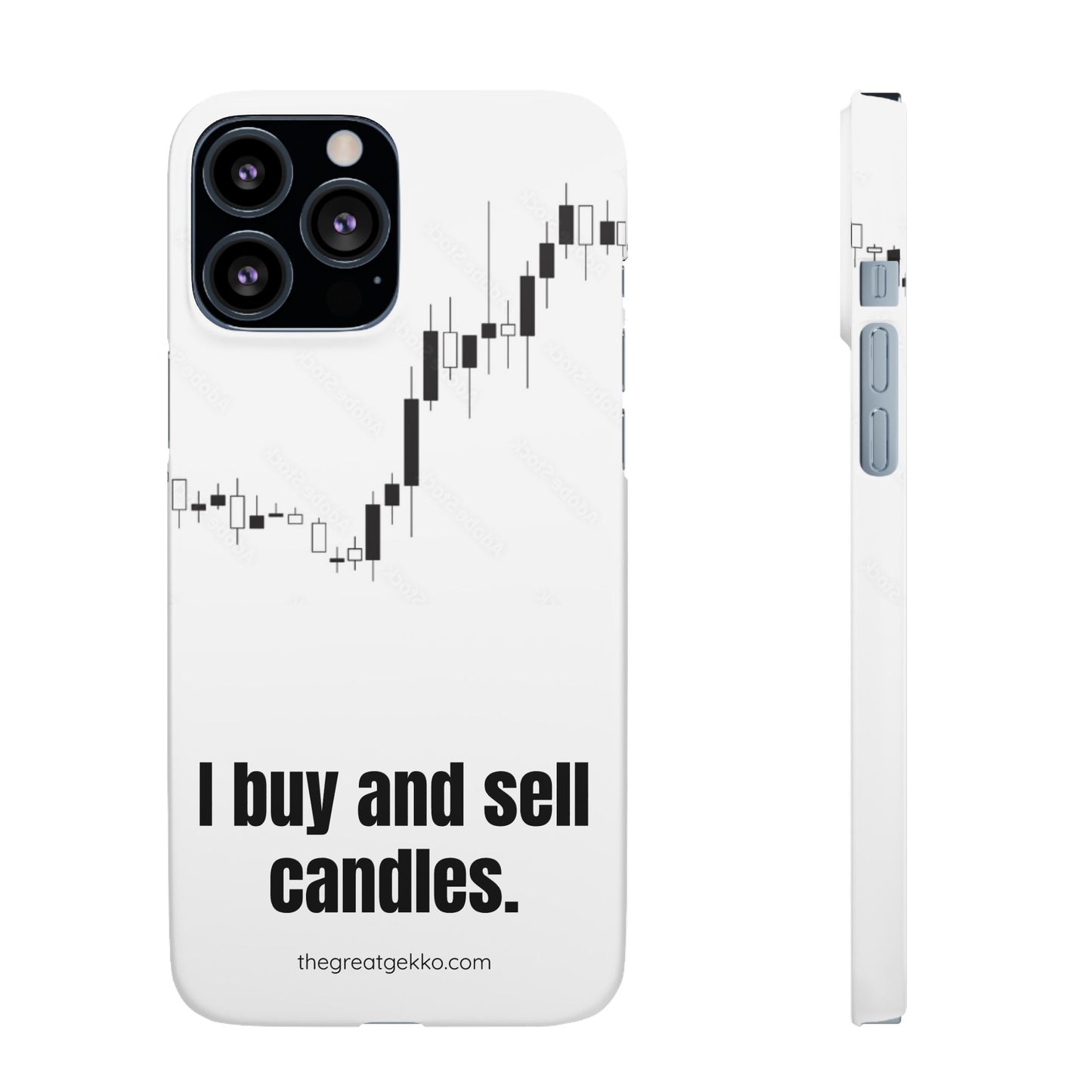 "I Buy and Sell Candles" – Crypto & Stock Market Phone Case