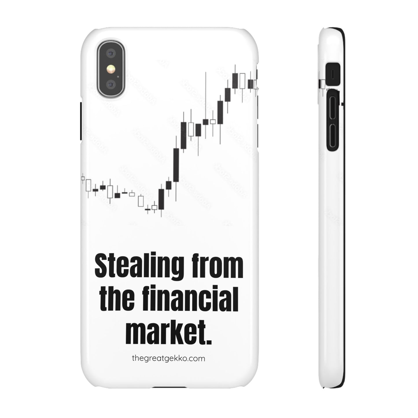 "Stealing from the Financial Market" – High-Risk Trader Phone Case