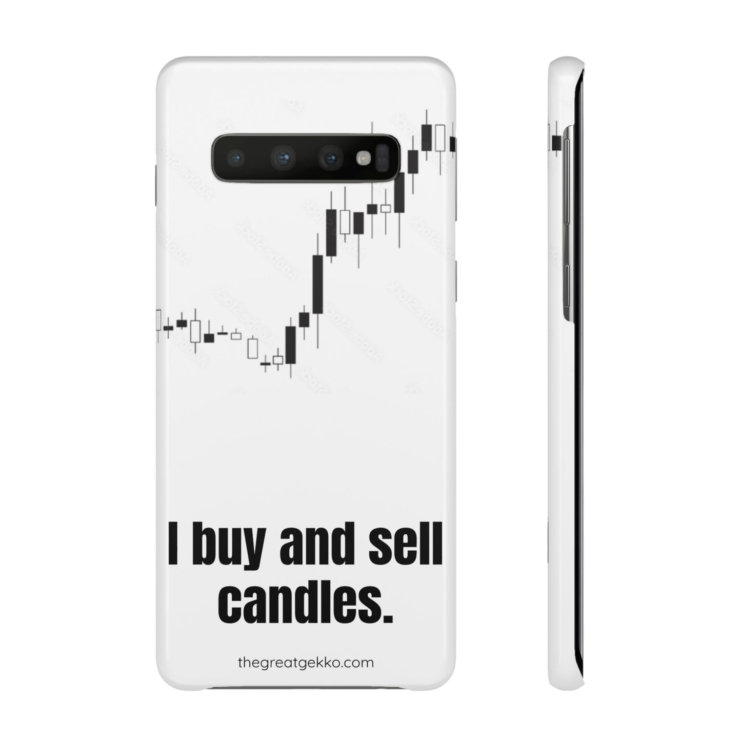 "I Buy and Sell Candles" – Crypto & Stock Market Phone Case