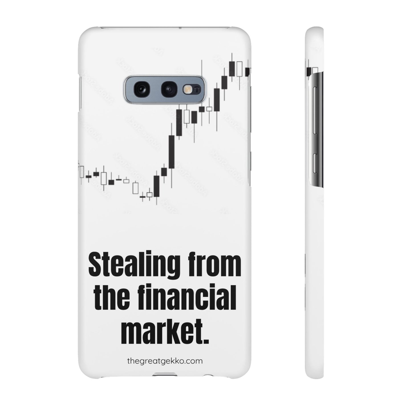 "Stealing from the Financial Market" – High-Risk Trader Phone Case