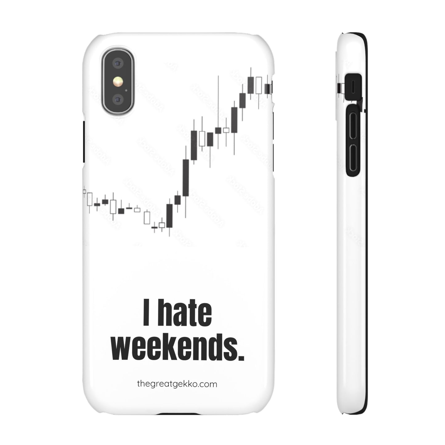 "I Hate Weekends" – Stock Market Addict's Phone Case