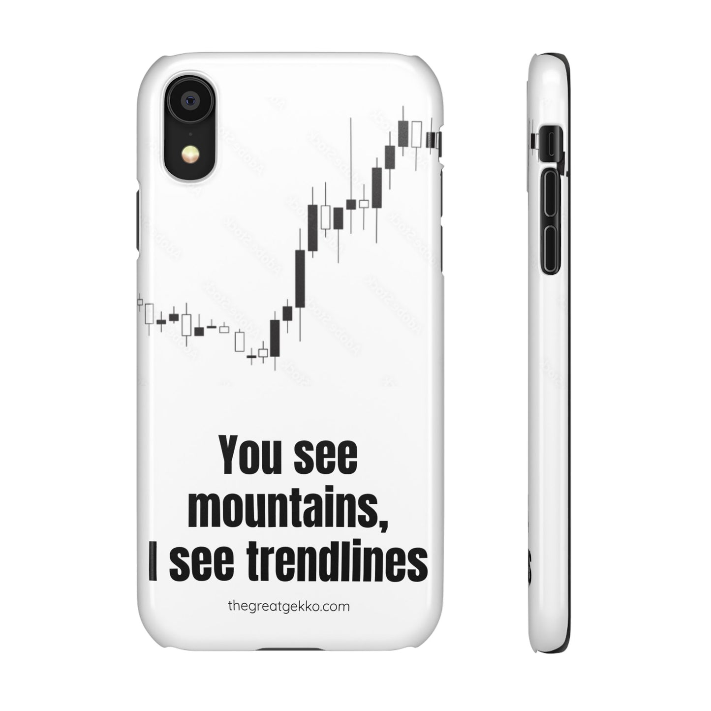 "You See Mountains, I See Trendlines" – Chart Addict’s Phone Case