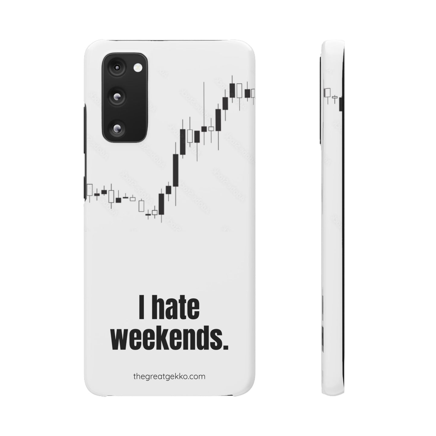 "I Hate Weekends" – Stock Market Addict's Phone Case