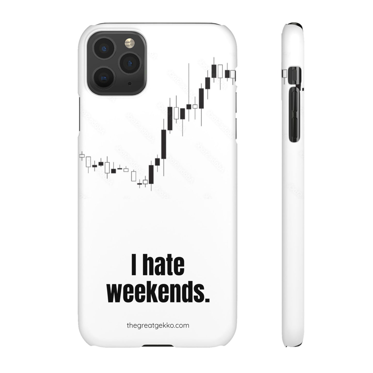 "I Hate Weekends" – Stock Market Addict's Phone Case