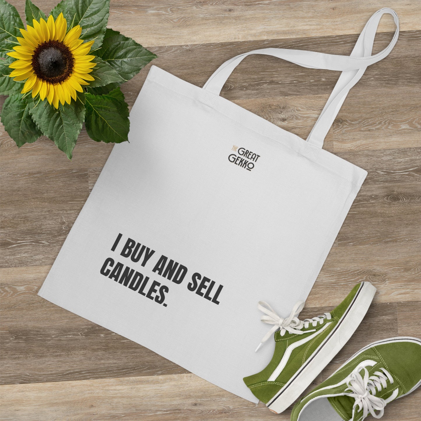 "I Buy and Sell Candles" – Funny Trading & Crypto Analyst Tote Bag