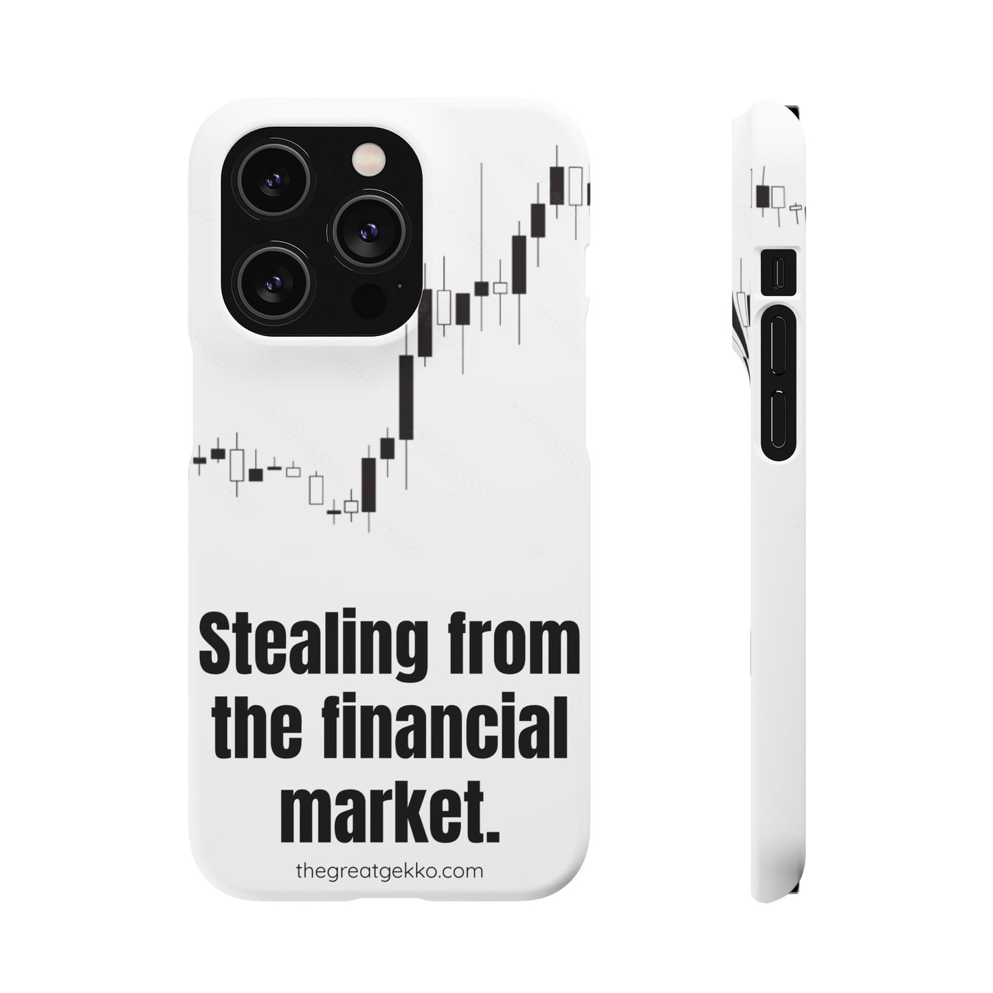 "Stealing from the Financial Market" – High-Risk Trader Phone Case