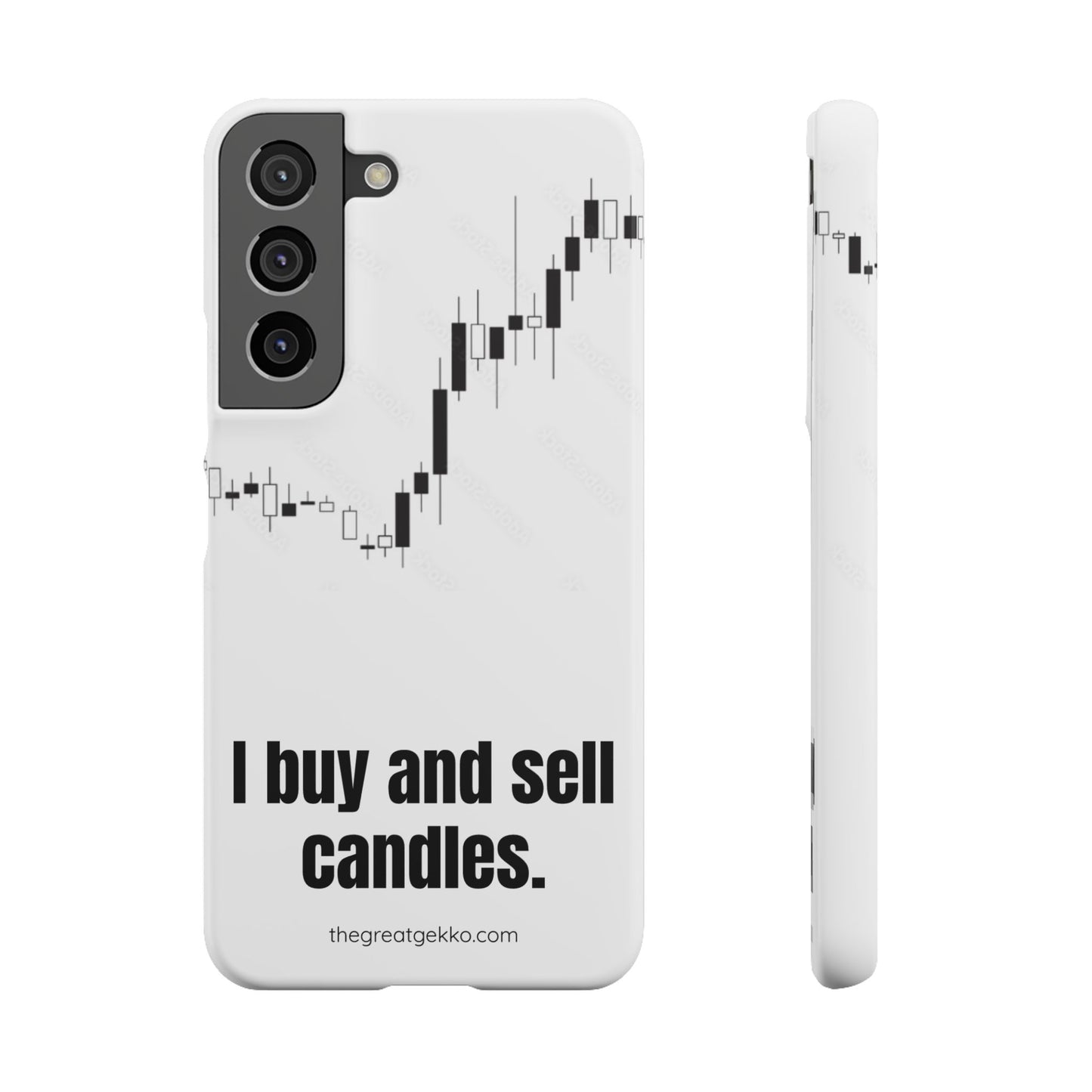 "I Buy and Sell Candles" – Crypto & Stock Market Phone Case