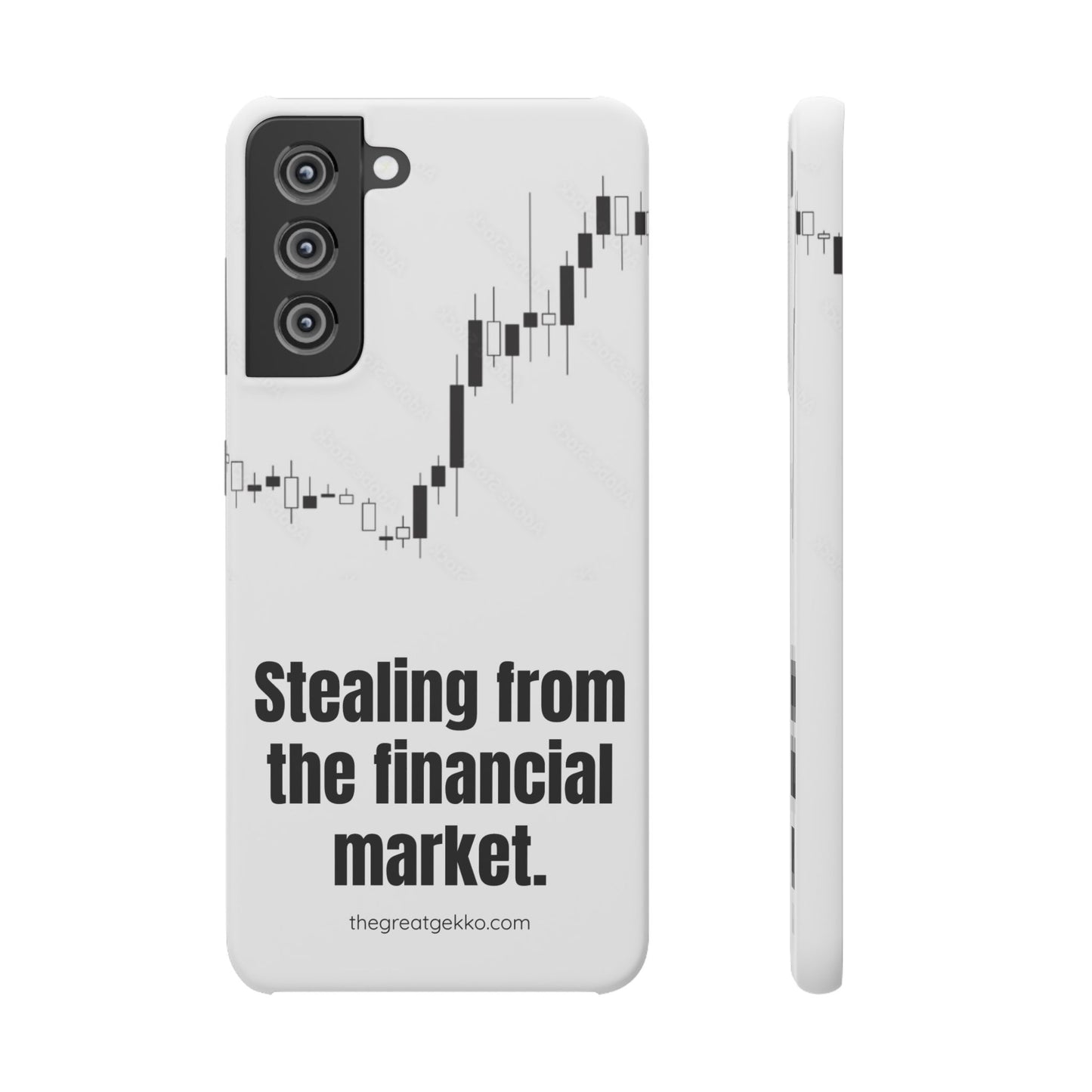"Stealing from the Financial Market" – High-Risk Trader Phone Case