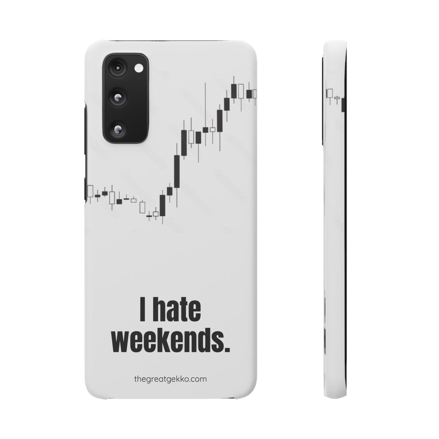 "I Hate Weekends" – Stock Market Addict's Phone Case