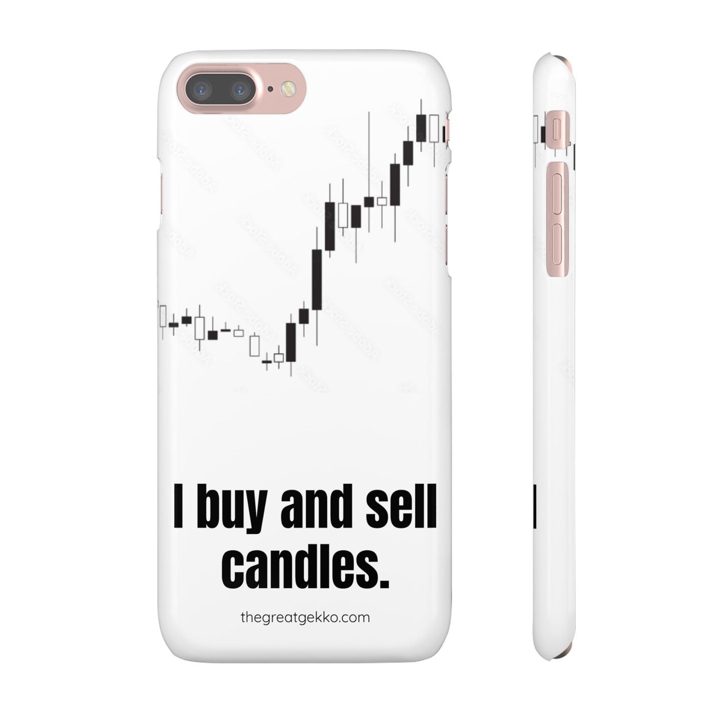 "I Buy and Sell Candles" – Crypto & Stock Market Phone Case