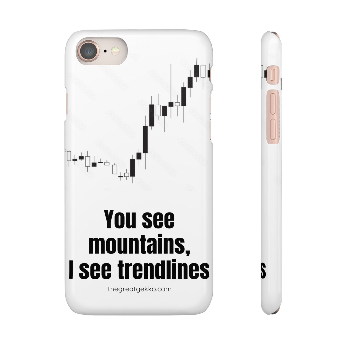 "You See Mountains, I See Trendlines" – Chart Addict’s Phone Case
