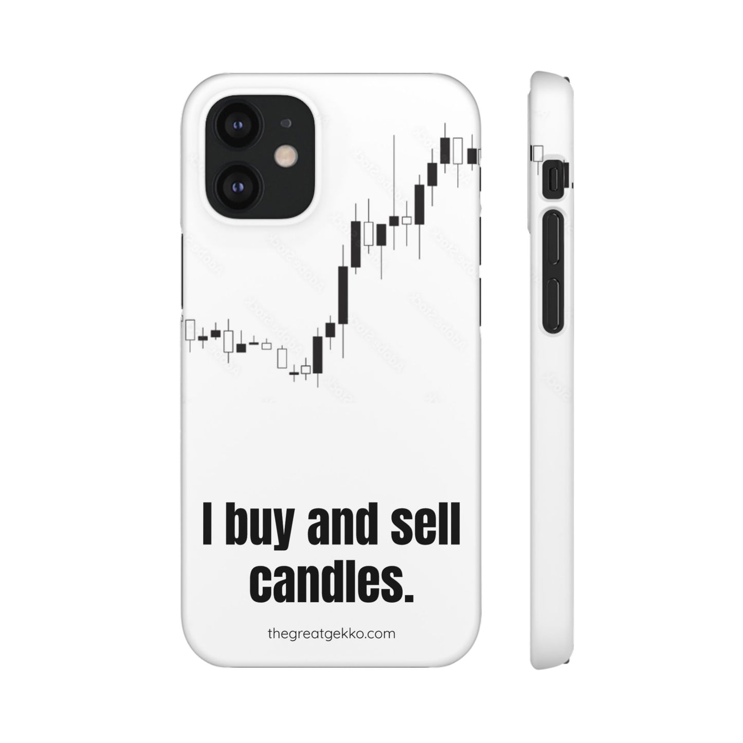 "I Buy and Sell Candles" – Crypto & Stock Market Phone Case