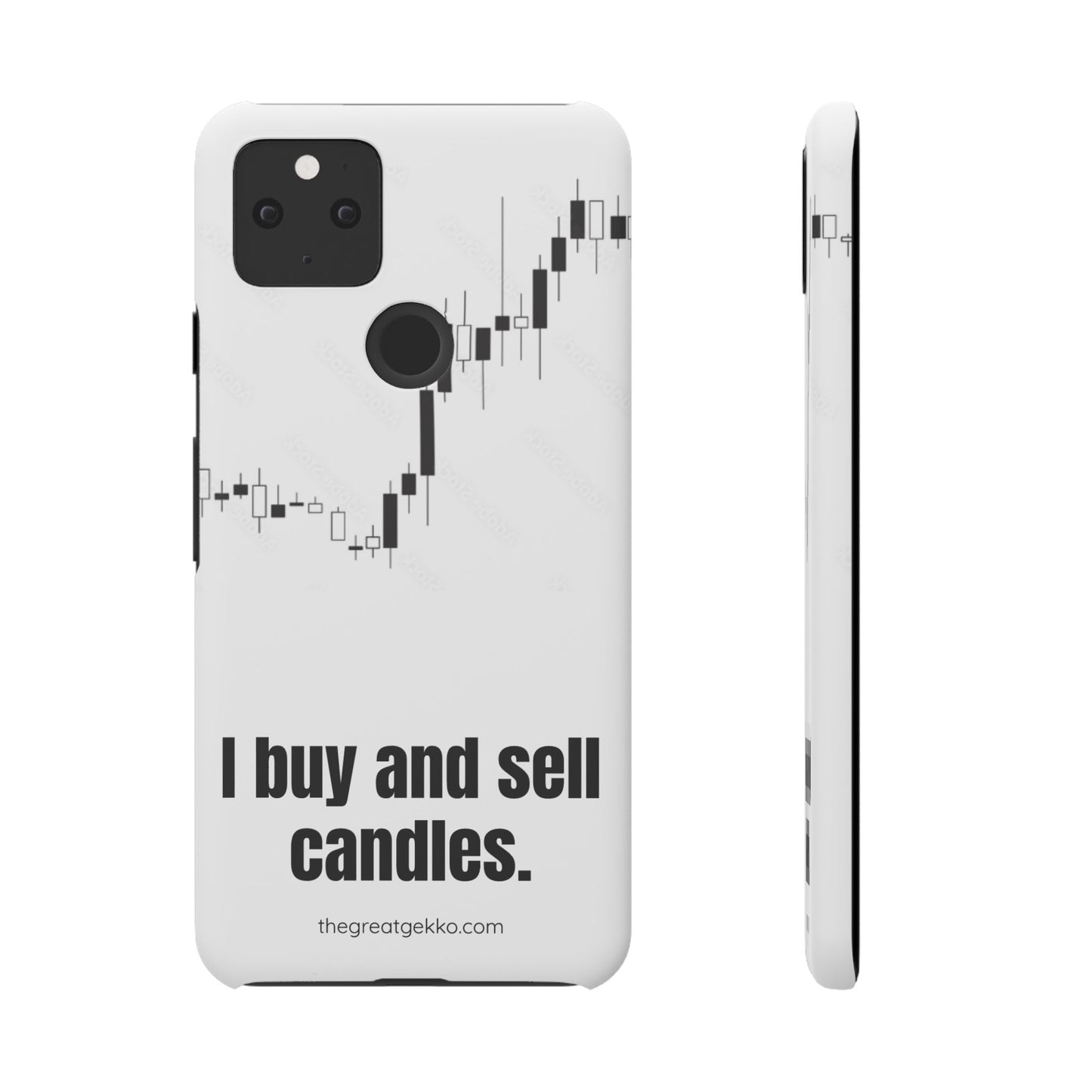 "I Buy and Sell Candles" – Crypto & Stock Market Phone Case