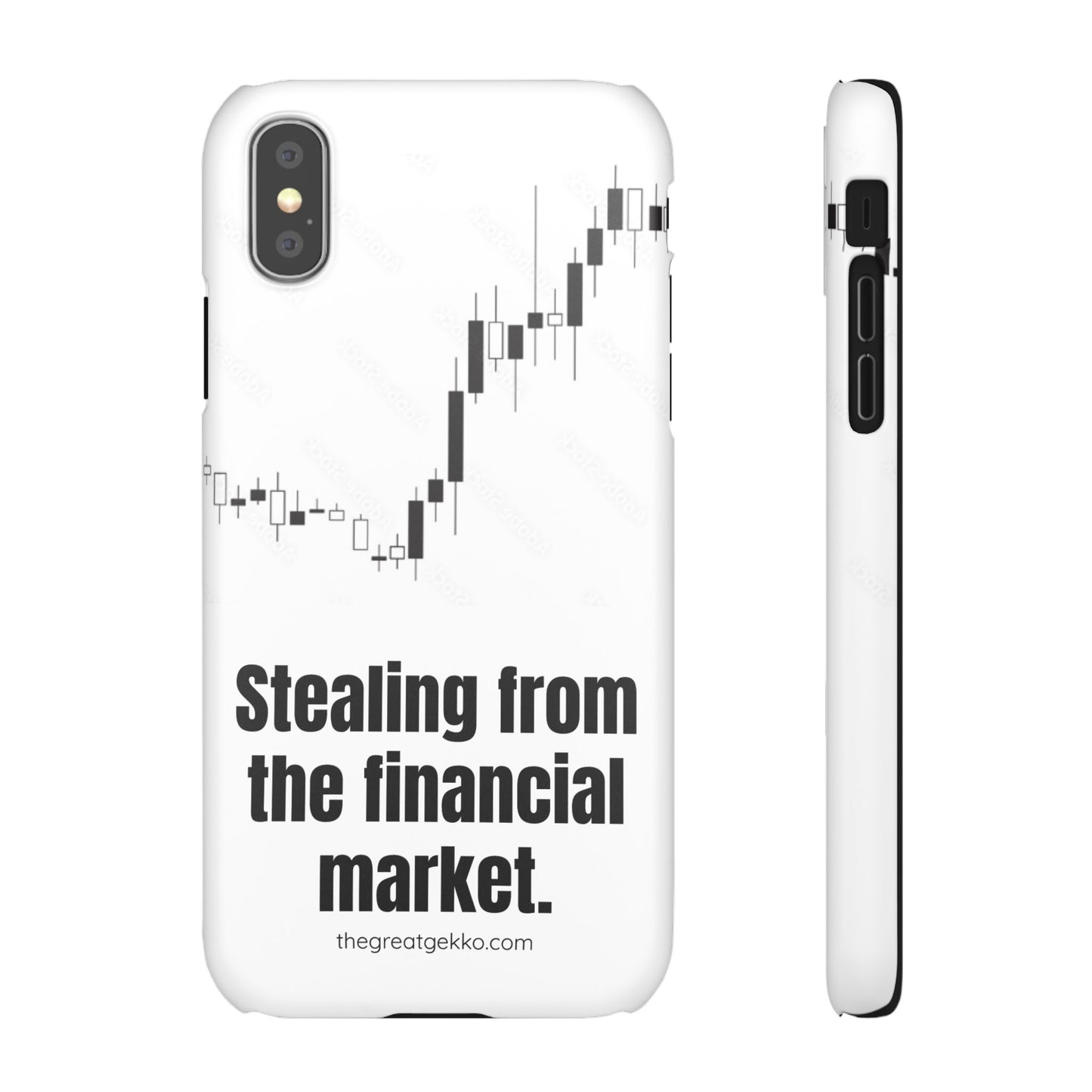 "Stealing from the Financial Market" – High-Risk Trader Phone Case