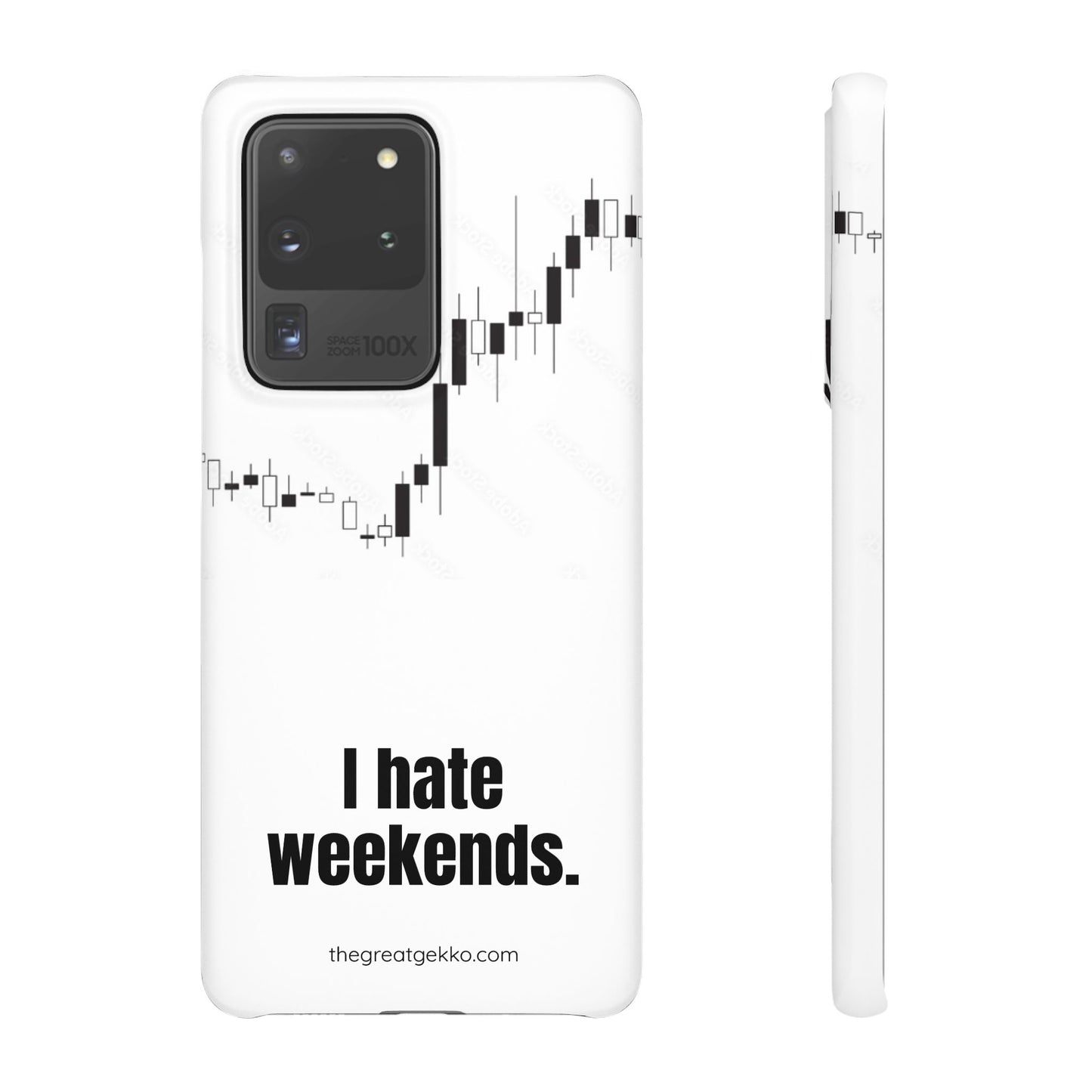 "I Hate Weekends" – Stock Market Addict's Phone Case