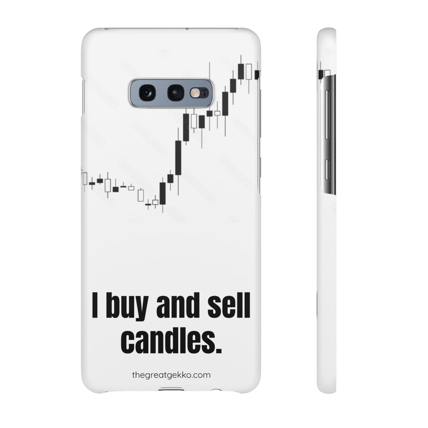 "I Buy and Sell Candles" – Crypto & Stock Market Phone Case