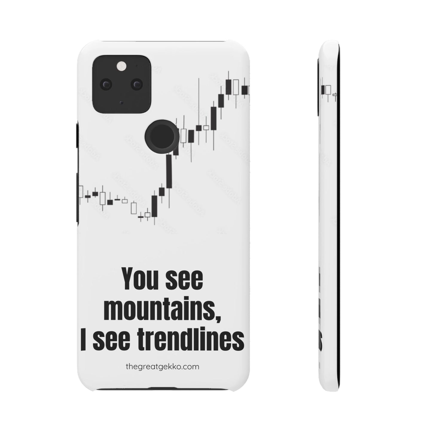 "You See Mountains, I See Trendlines" – Chart Addict’s Phone Case