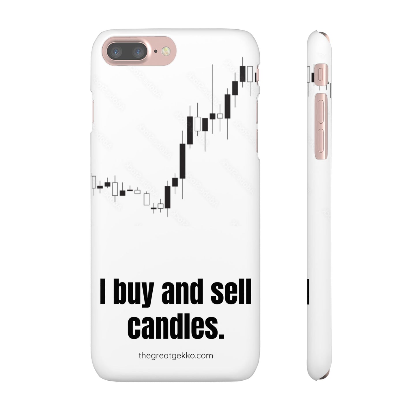 "I Buy and Sell Candles" – Crypto & Stock Market Phone Case