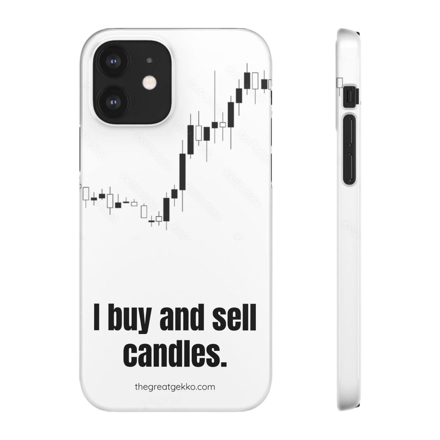 "I Buy and Sell Candles" – Crypto & Stock Market Phone Case