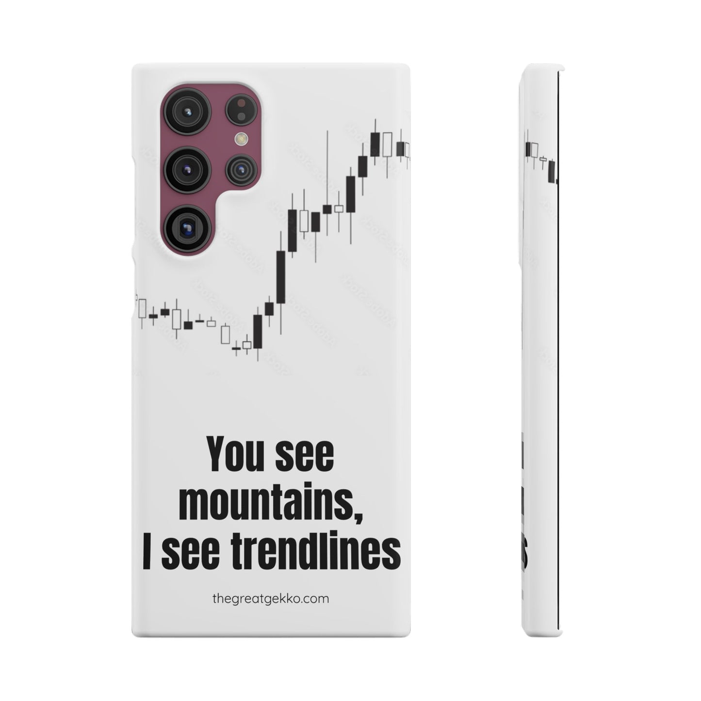 "You See Mountains, I See Trendlines" – Chart Addict’s Phone Case