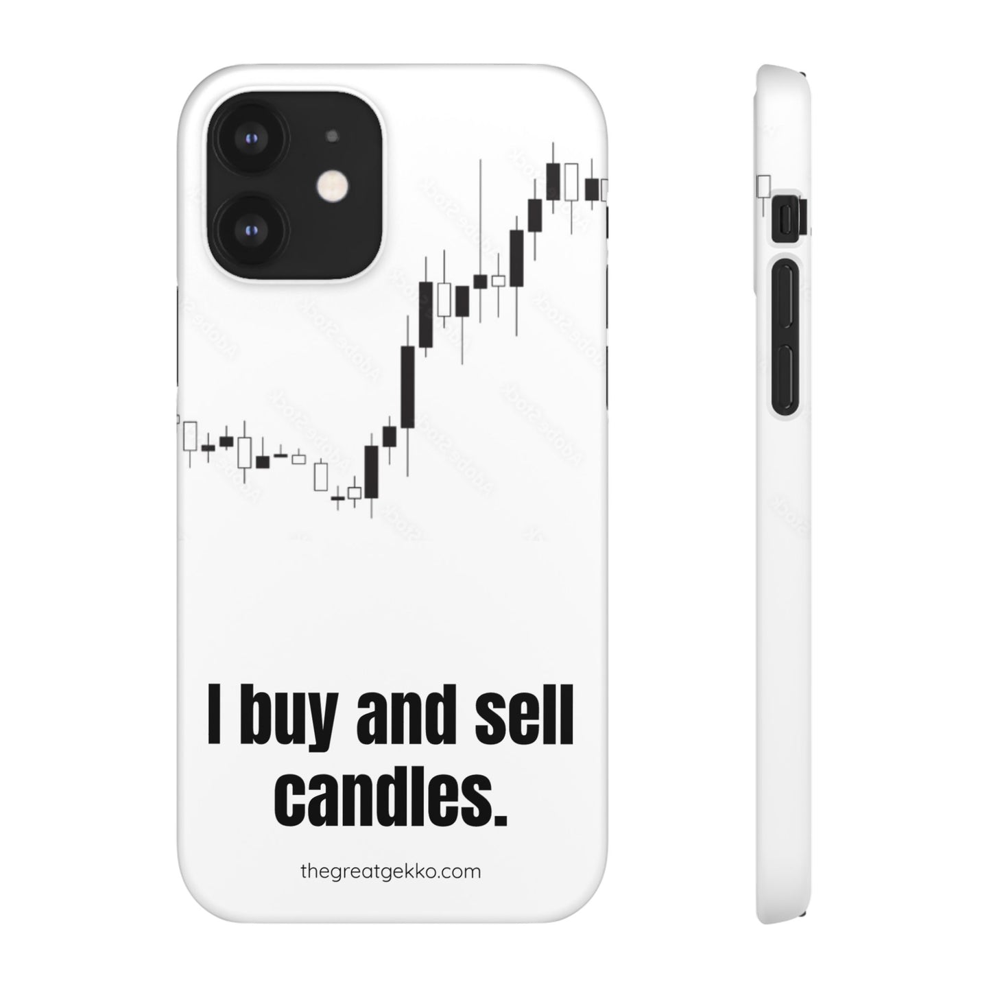 "I Buy and Sell Candles" – Crypto & Stock Market Phone Case