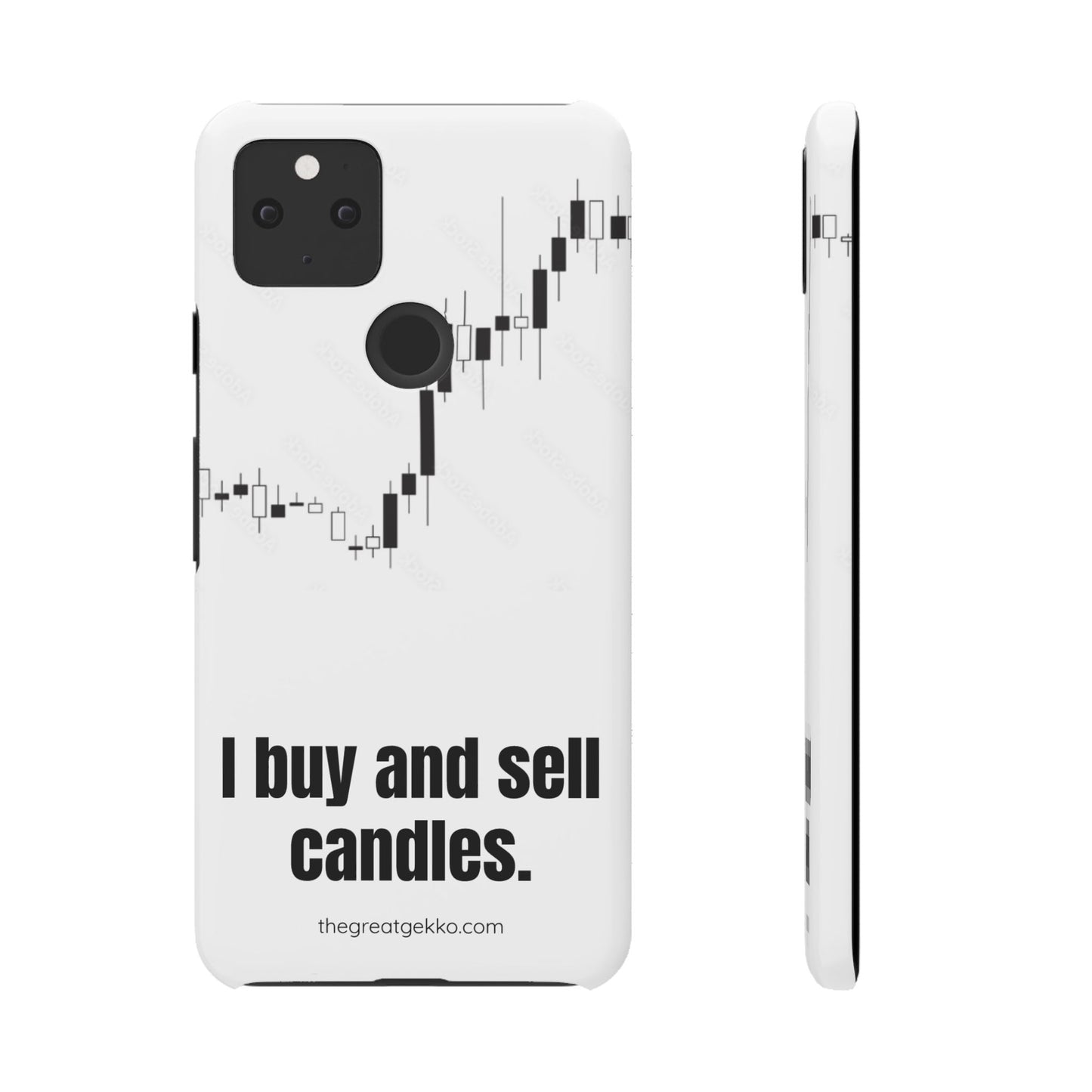 "I Buy and Sell Candles" – Crypto & Stock Market Phone Case