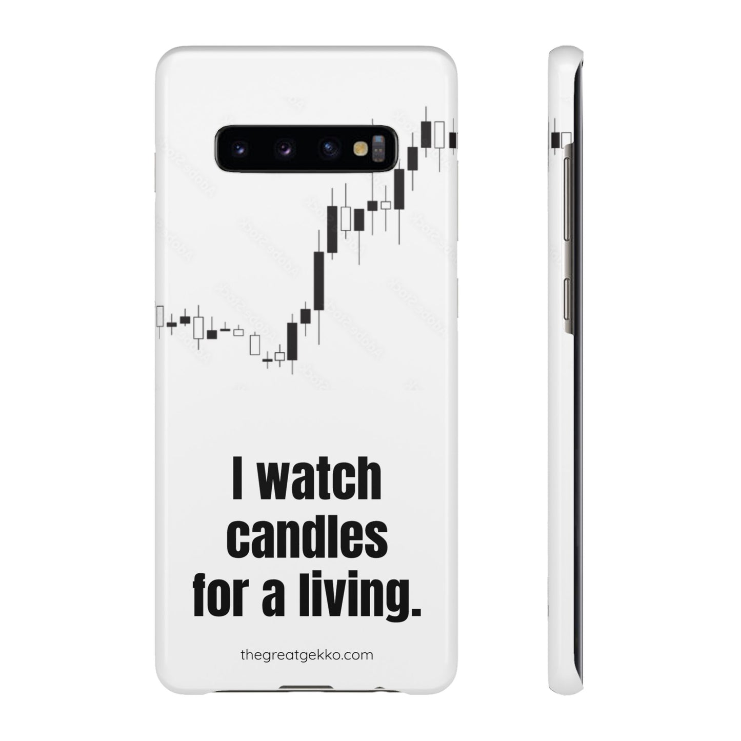 "I Watch Candles for a Living" – The Ultimate Trader’s Phone Case