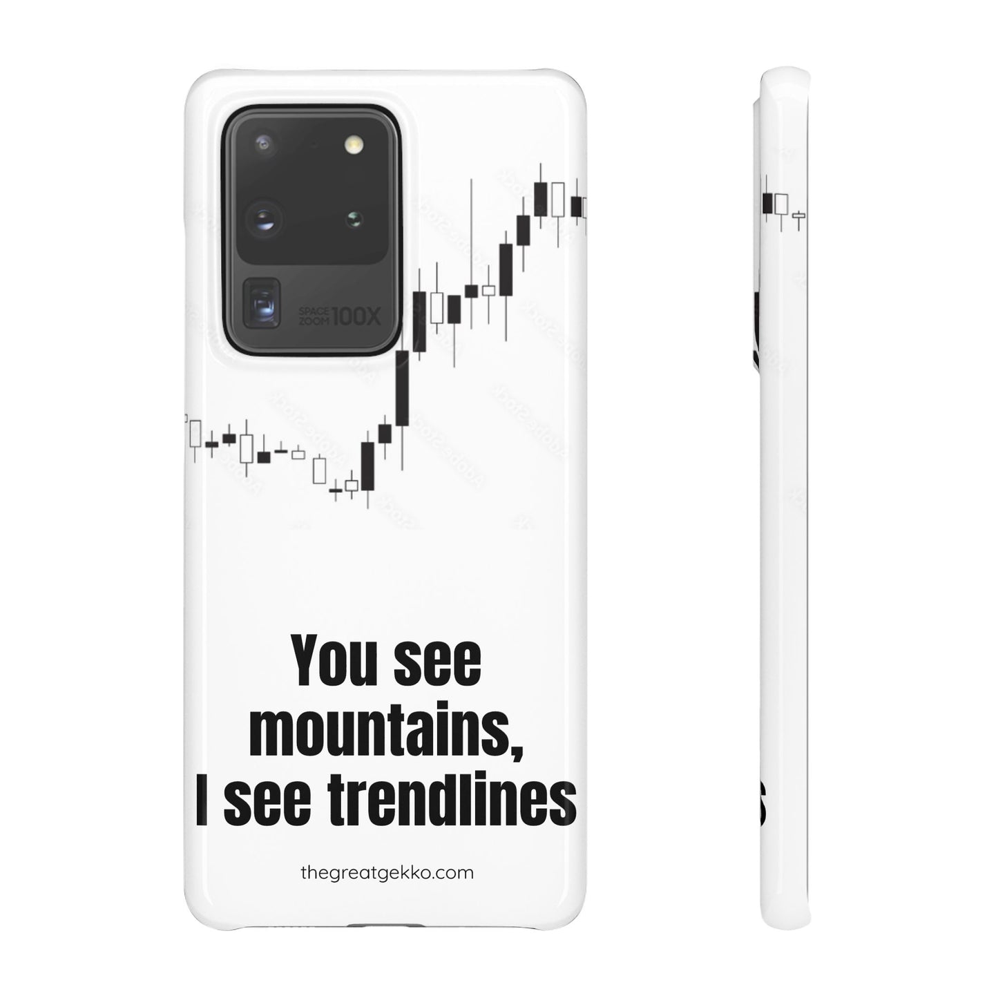 "You See Mountains, I See Trendlines" – Chart Addict’s Phone Case