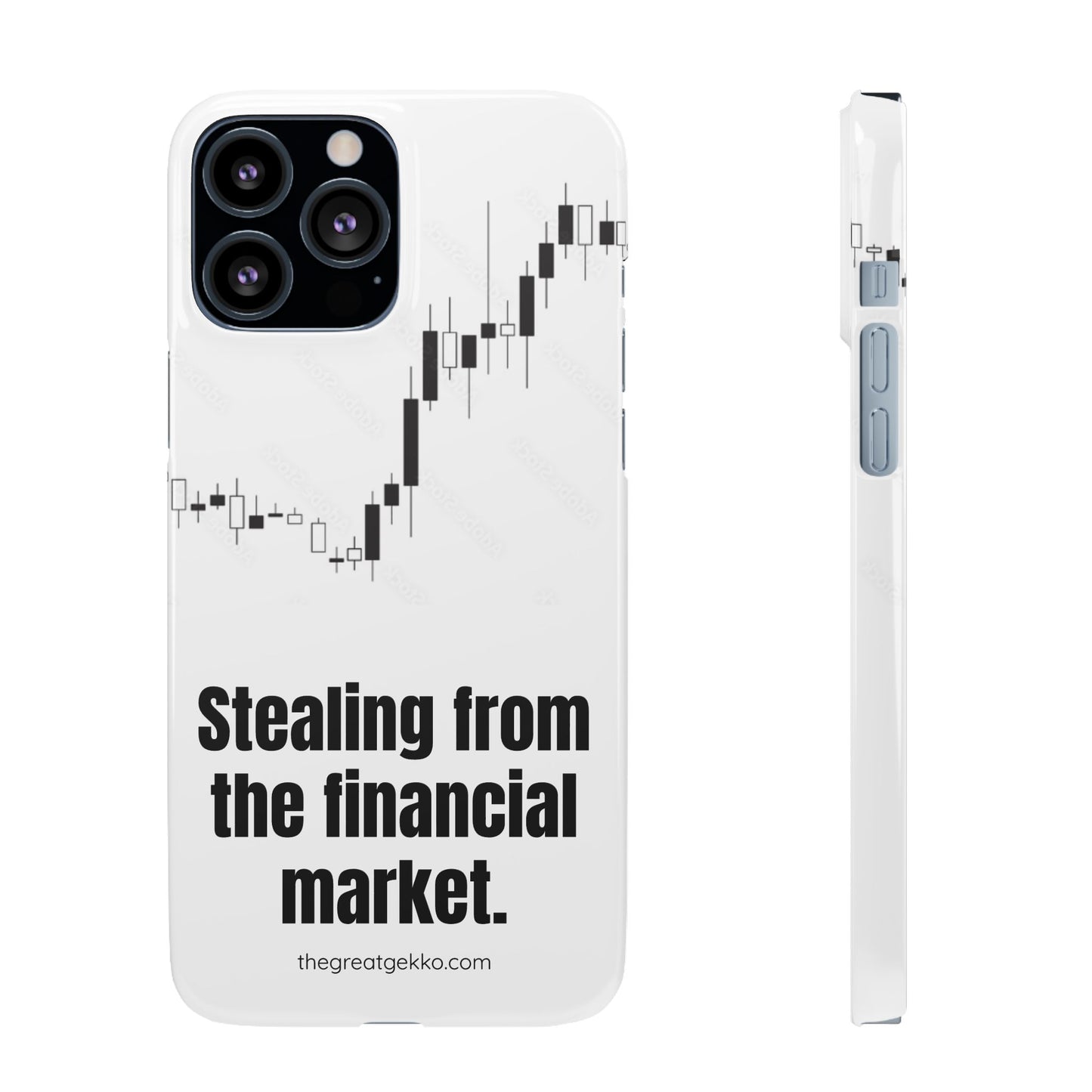 "Stealing from the Financial Market" – High-Risk Trader Phone Case