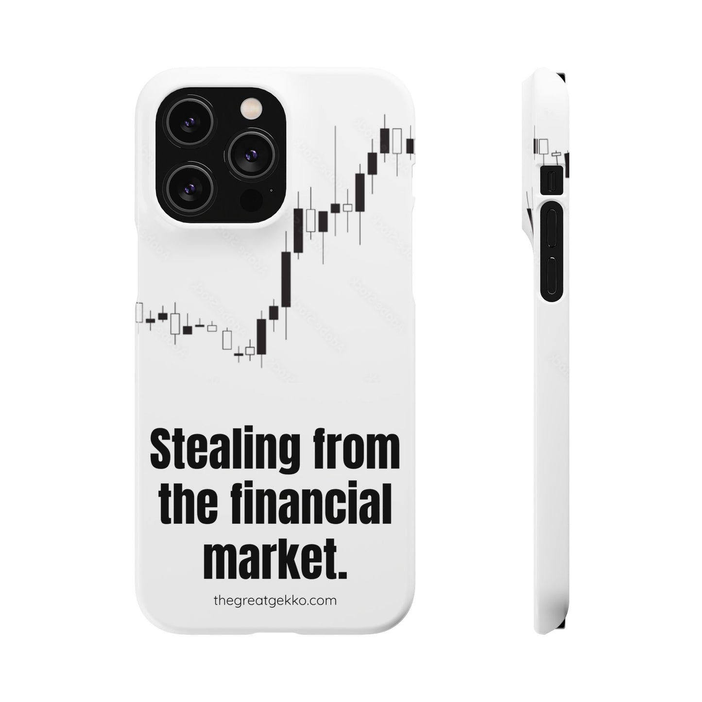 "Stealing from the Financial Market" – High-Risk Trader Phone Case