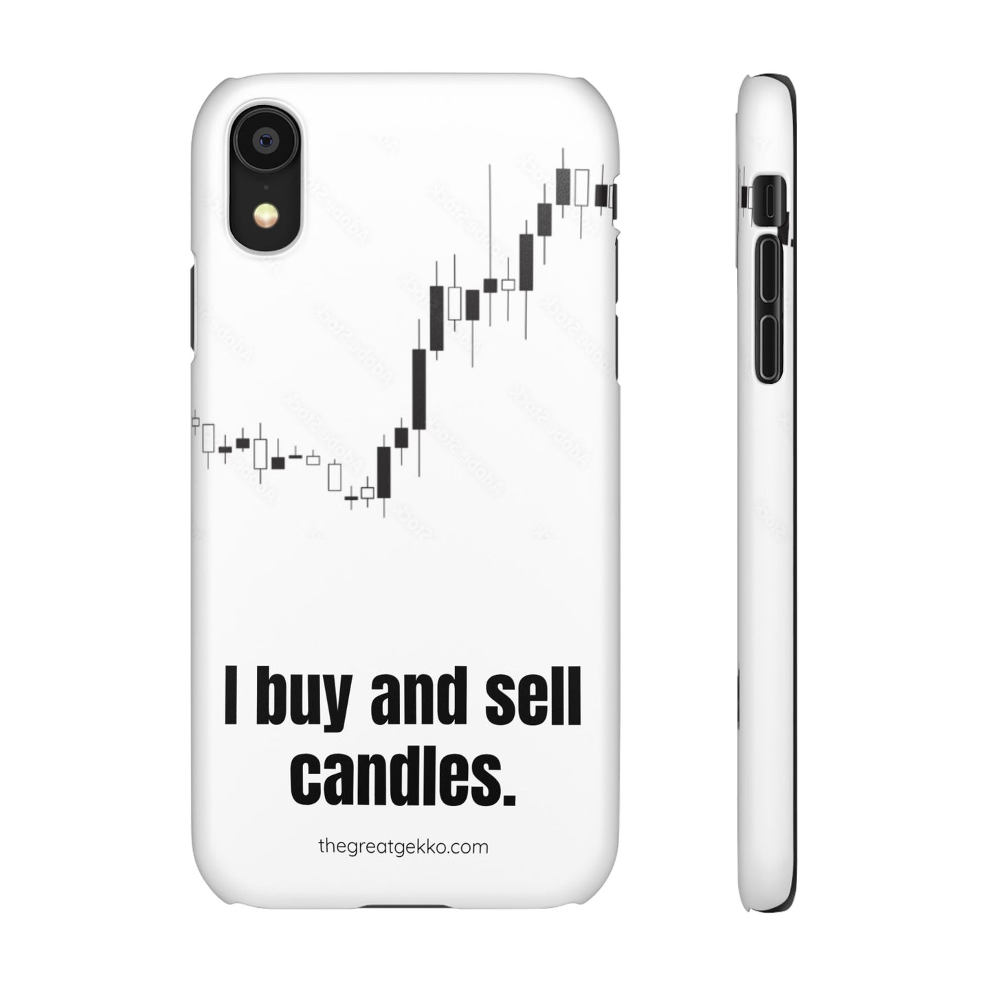 "I Buy and Sell Candles" – Crypto & Stock Market Phone Case