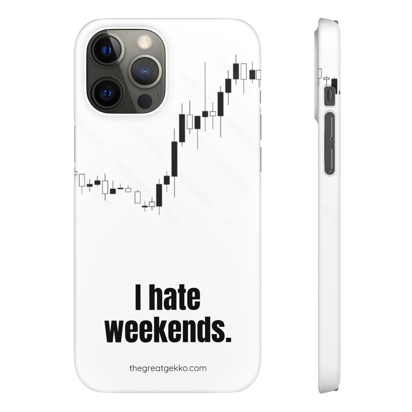 "I Hate Weekends" – Stock Market Addict's Phone Case