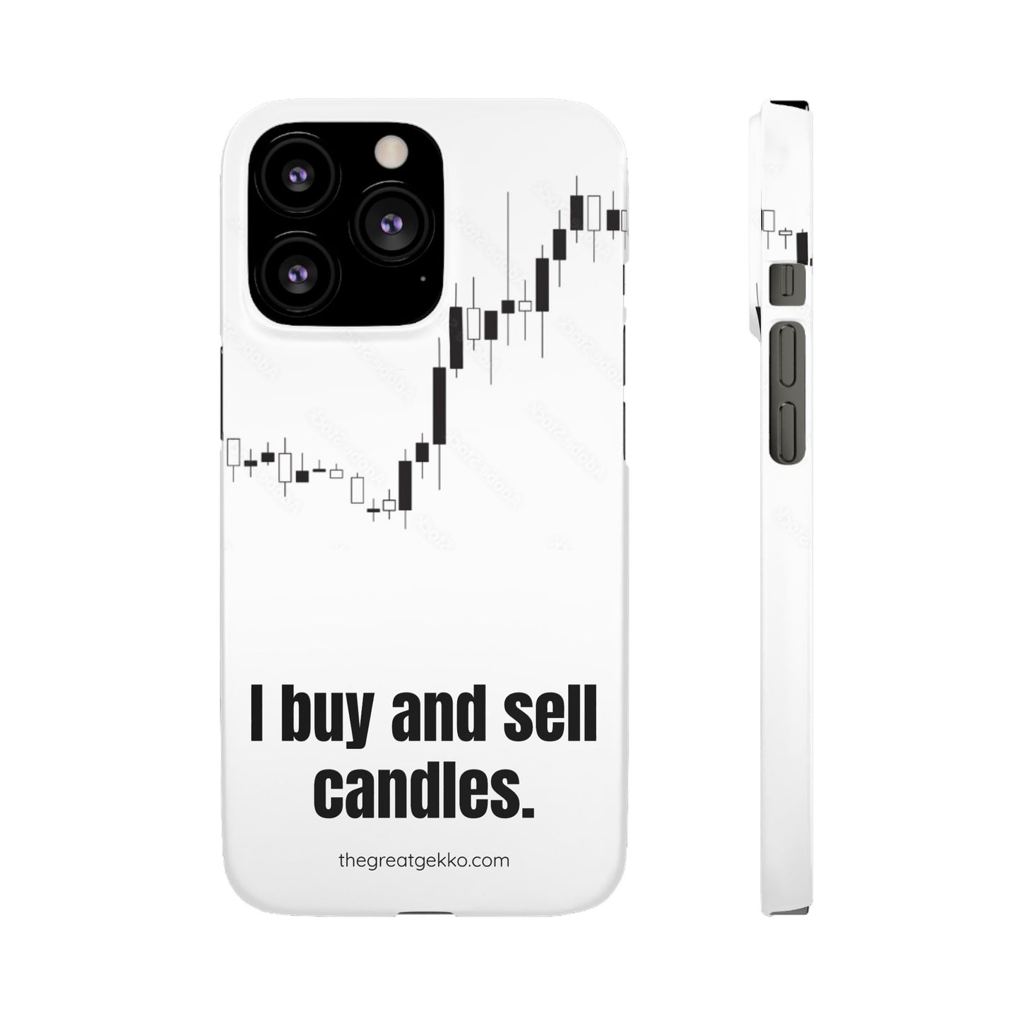 "I Buy and Sell Candles" – Crypto & Stock Market Phone Case