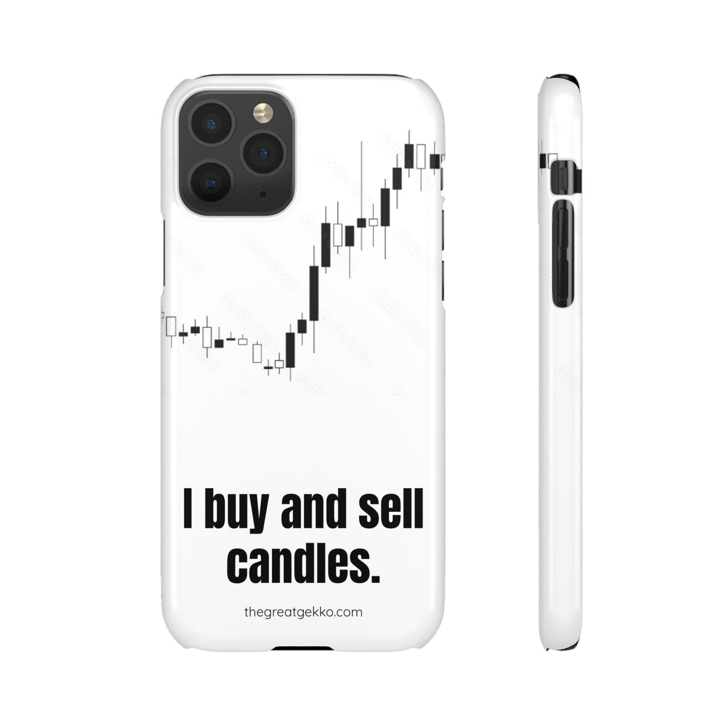 "I Buy and Sell Candles" – Crypto & Stock Market Phone Case