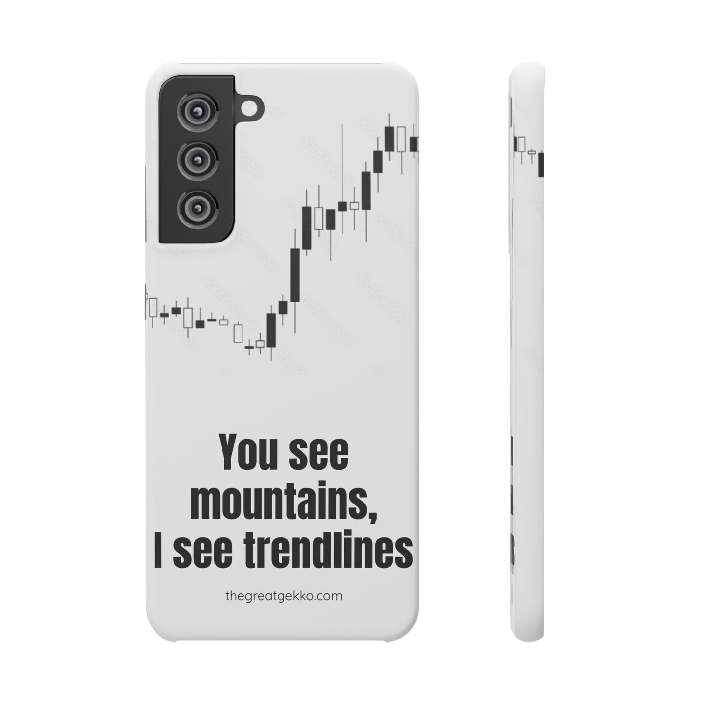 "You See Mountains, I See Trendlines" – Chart Addict’s Phone Case