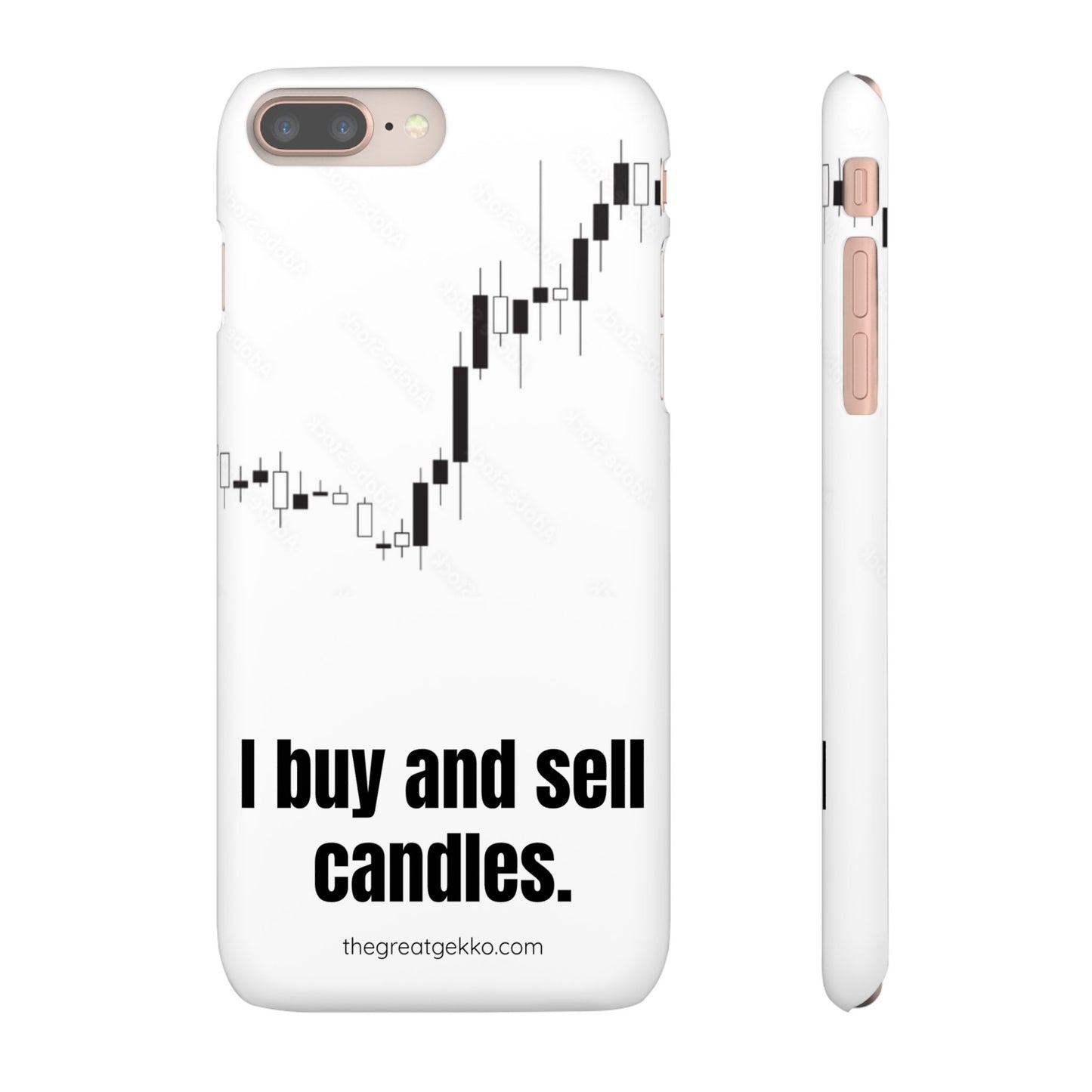 "I Buy and Sell Candles" – Crypto & Stock Market Phone Case